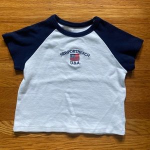 Newport Beach cropped baby tee